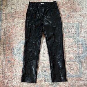 Wilfred Black Faux Leather Pants Size 6